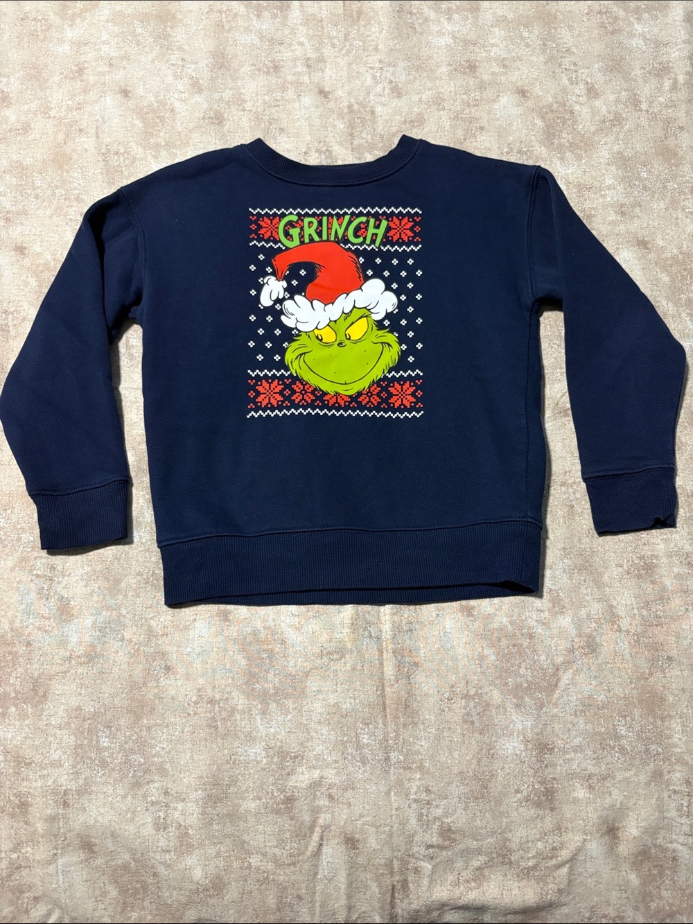 The Grinch Kids Navy Holiday Sweatshirt